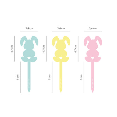 Topper Coelhos Coloridos